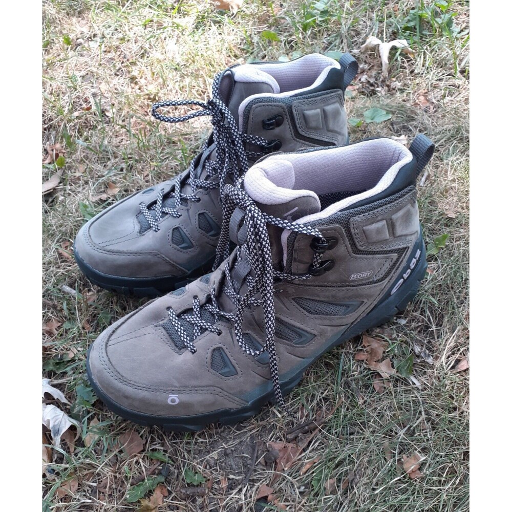 EUC Oboz Hiking Boots Sawtooth X Mid Waterproof Women’s 9.5W Gray Cushion - Picture 2 of 15